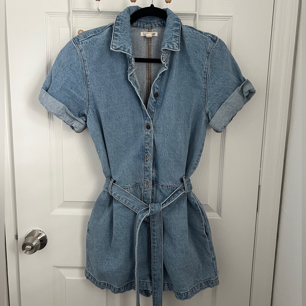 Denim Short Romper